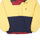 NAUTICA Mens Yellow & Navy Polyester Blend Zip Jacket L Hooded Colourblock