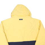 NAUTICA Mens Yellow & Navy Polyester Blend Zip Jacket L Hooded Colourblock