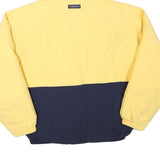 NAUTICA Mens Yellow & Navy Polyester Blend Zip Jacket L Hooded Colourblock