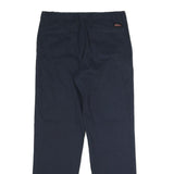 DICKIES Mens Polyester Blend Navy Regular Fit Straight Leg Trousers W32 L32