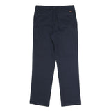 DICKIES Mens Polyester Blend Navy Regular Fit Straight Leg Trousers W32 L32