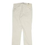 TWIN SET Womens Cotton Blend Cream Slim Skinny Trousers W26 L29 Stylish Comfort