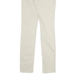 TWIN SET Womens Cotton Blend Cream Slim Skinny Trousers W26 L29 Stylish Comfort