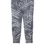 REEBOK Womens Joggers Grey & Black Slim Skinny S W24 L27 Activewear Print Logo