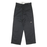 DICKIES Mens Cotton Blend Black Regular Straight Trousers W32 L30 Workwear