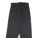 DICKIES Mens Cotton Blend Black Regular Straight Trousers W32 L30 Workwear