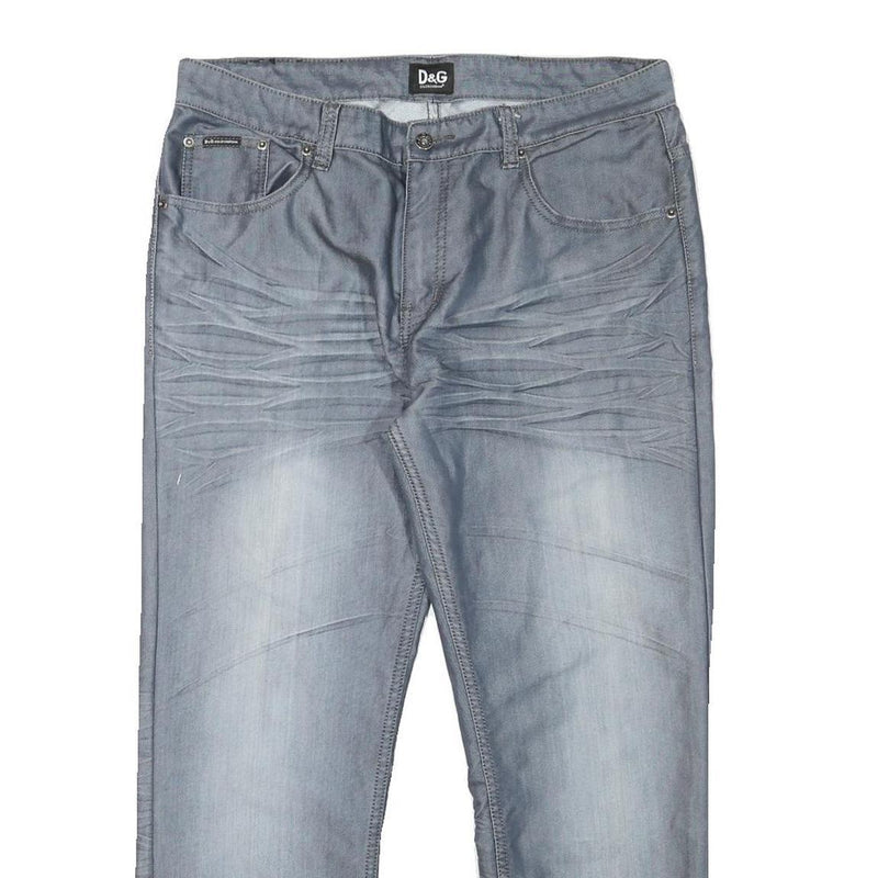 DOLCE & GABBANA Mens Regular Fit Blue Denim Stone Wash Jeans W35 L27 Casual