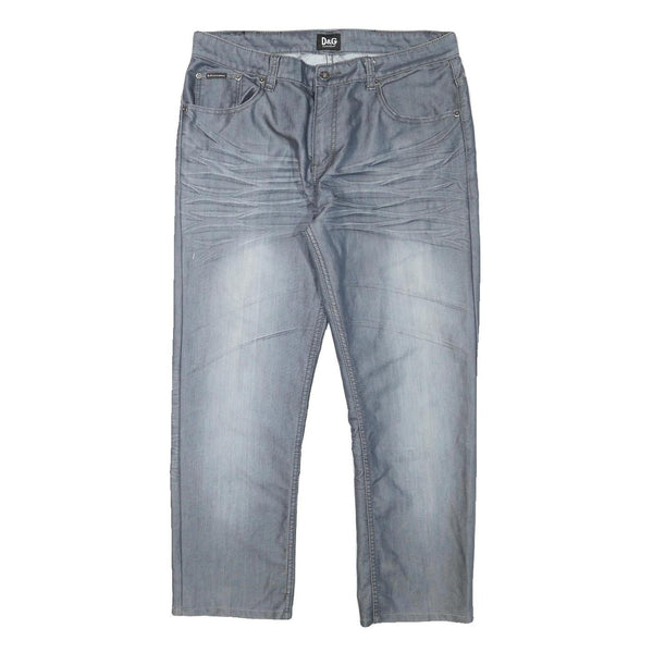 DOLCE & GABBANA Mens Regular Fit Blue Denim Stone Wash Jeans W35 L27 Casual