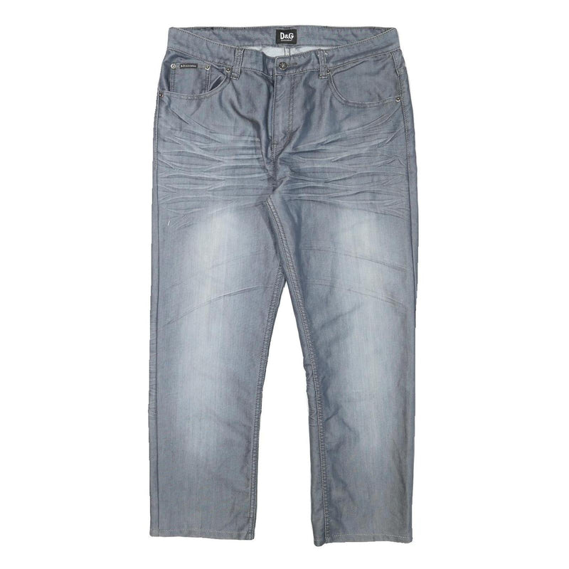 DOLCE & GABBANA Mens Regular Fit Blue Denim Stone Wash Jeans W35 L27 Casual