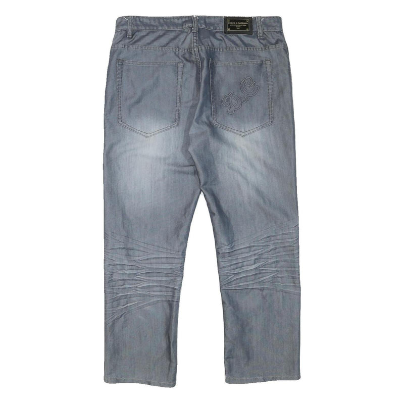 DOLCE & GABBANA Mens Regular Fit Blue Denim Stone Wash Jeans W35 L27 Casual