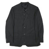 VALENTINO Mens Black Wool Blend Blazer Jacket L Classic Tailored Button Closure