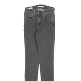 LEVI'S 721 Womens Jeans Slim Skinny Denim Dark W26 L32 Stylish Zip Closure