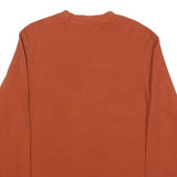 LEVI'S Womens Orange Long Sleeve Crew Neck Cotton Blend T-Shirt S Classic Fit