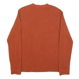 LEVI'S Womens Orange Long Sleeve Crew Neck Cotton Blend T-Shirt S Classic Fit