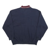 SAFE HARBOR Mens Maroon & Navy Geometric Pattern Collared XL Cotton Blend