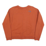 THE NORTH FACE Mens Rust Orange Crew Neck M Cotton Blend Sweatshirt Pullover