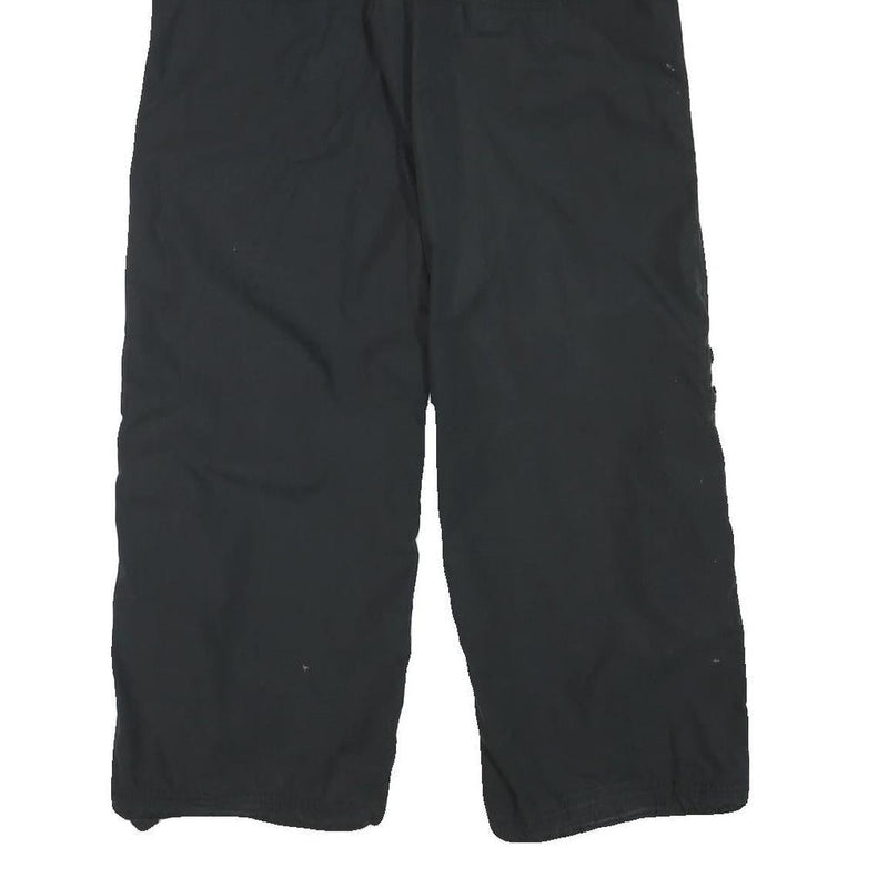 NIKE Mens Polyester Blend Black Relaxed Straight Trousers W30 L31 Zip Closure