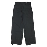 NIKE Mens Polyester Blend Black Relaxed Straight Trousers W30 L31 Zip Closure