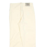 BIAGGINI Womens Cotton Blend Cream Regular Fit Straight Leg Trousers W28 L25