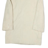 AQUASCUTUM Womens Cream White Double Breasted Jacket L Cotton Blend Button