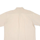 Mens Beige Cotton Short Sleeve Shirt 3XL Casual Summer Light Fabric