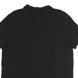 CALVIN KLEIN JEANS Mens Black Short Sleeve CK Logo Cotton Polo Shirt XL Classic