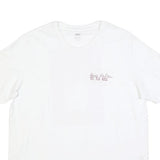 LEVI'S Mens White Graphic T-Shirt XL Short Sleeve Crew Neck Cotton Blend