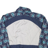 Rodéo Mens Navy Blue & Light Grey Vintage Patterned Track Jacket S Polyester