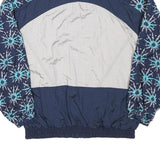 Rodéo Mens Navy Blue & Light Grey Vintage Patterned Track Jacket S Polyester