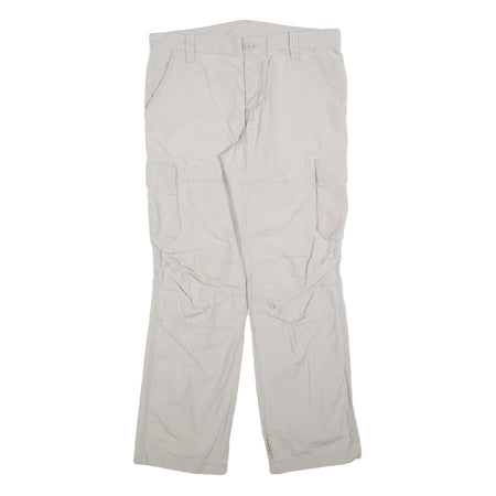 CLOCKHOUSE Mens Regular Beige Cotton Blend Zip Cargo Trousers W34 L32 Casual