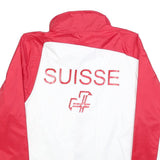 ERIMA Mens Red & White Suisse Zip Jacket M Polyester Blend Plain Sportswear