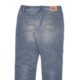 DICKIES Womens Jeans Blue Regular Straight Denim Light W34 L31 Zip Cotton Blend