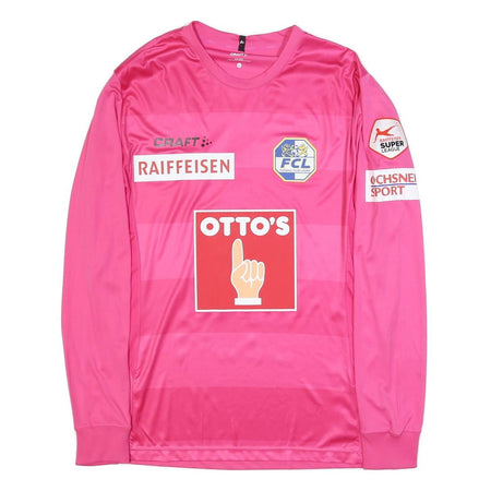 CRAFT Mens Pink Football Shirt L Long Sleeve Crew Neck Zibung Signature