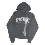 CHAMPION Mens Grey Space Needle Seattle Cotton Hoodie L Casual Pullover
