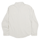 TOMMY HILFIGER Womens White Plain Shirt XL Cotton Blend Button Down Long Sleeve