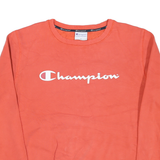CHAMPION Mens Orange Crew Neck M Cotton Blend Pullover Sweatshirt