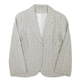 Womens Beige Acrylic Blend Button Jacket S Woven Classic Stylish Lightweight
