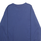 CHAPS Mens Blue Henley Neck L Cotton Blend Pullover Sweatshirt Casual