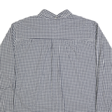 TOMMY HILFIGER Mens Blue & White Checked Shirt XL Classic Button-Down Cotton