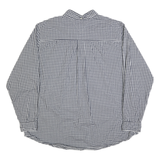 TOMMY HILFIGER Mens Blue & White Checked Shirt XL Classic Button-Down Cotton