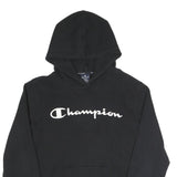 CHAMPION Mens Black Hoodie S Cotton Blend Pullover Sweatshirt