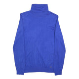 CALVIN KLEIN Mens Blue Plain Turtleneck Basic Knit Jumper M Stylish Comfortable