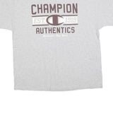 CHAMPION Mens Grey XL Graphic T-Shirt Short Sleeve Crew Neck Authentic Print