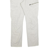 CANDA Mens Slim Beige Cargo Trousers Cotton Blend W36 L30 Utility Zip Pocket