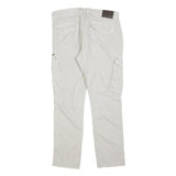 CANDA Mens Slim Beige Cargo Trousers Cotton Blend W36 L30 Utility Zip Pocket