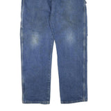 DICKIES Mens Regular Blue Denim Jeans W38 L34 Zip Closure Workwear Straight Fit