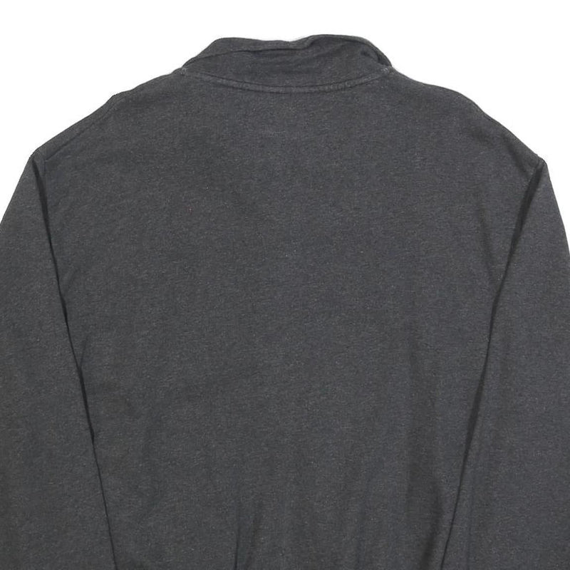 DROLE Mens Charcoal Zip Up Jacket L Cotton Blend Plain Casual Zip Fastening