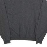 DROLE Mens Charcoal Zip Up Jacket L Cotton Blend Plain Casual Zip Fastening