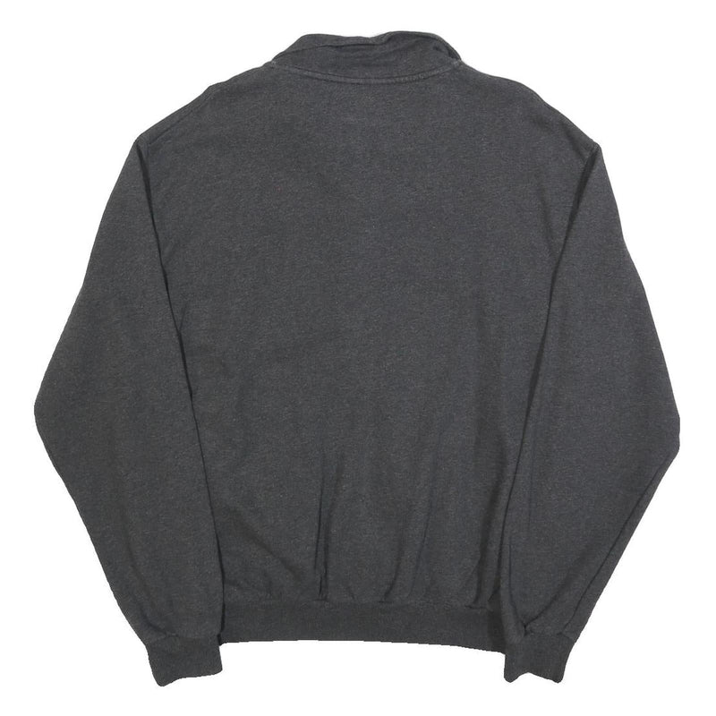 DROLE Mens Charcoal Zip Up Jacket L Cotton Blend Plain Casual Zip Fastening