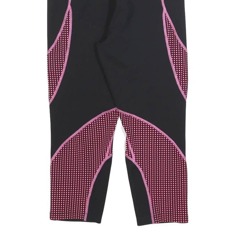 FENDI Womens Joggers Black & Pink Regular Slim M W28 L21 Logo Print Athletic